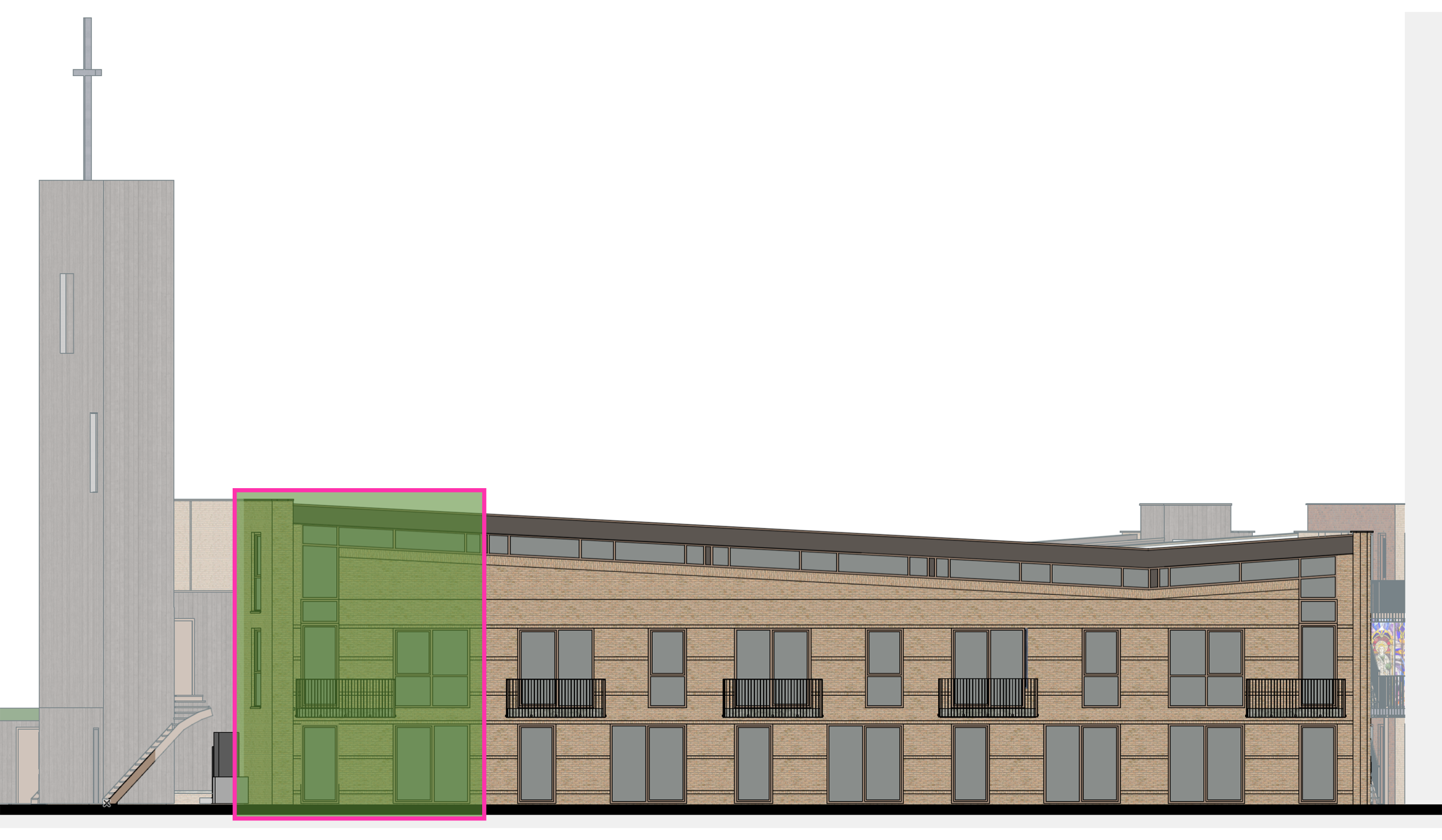 Gevelbeeld_Kerk - L - Appartement 11