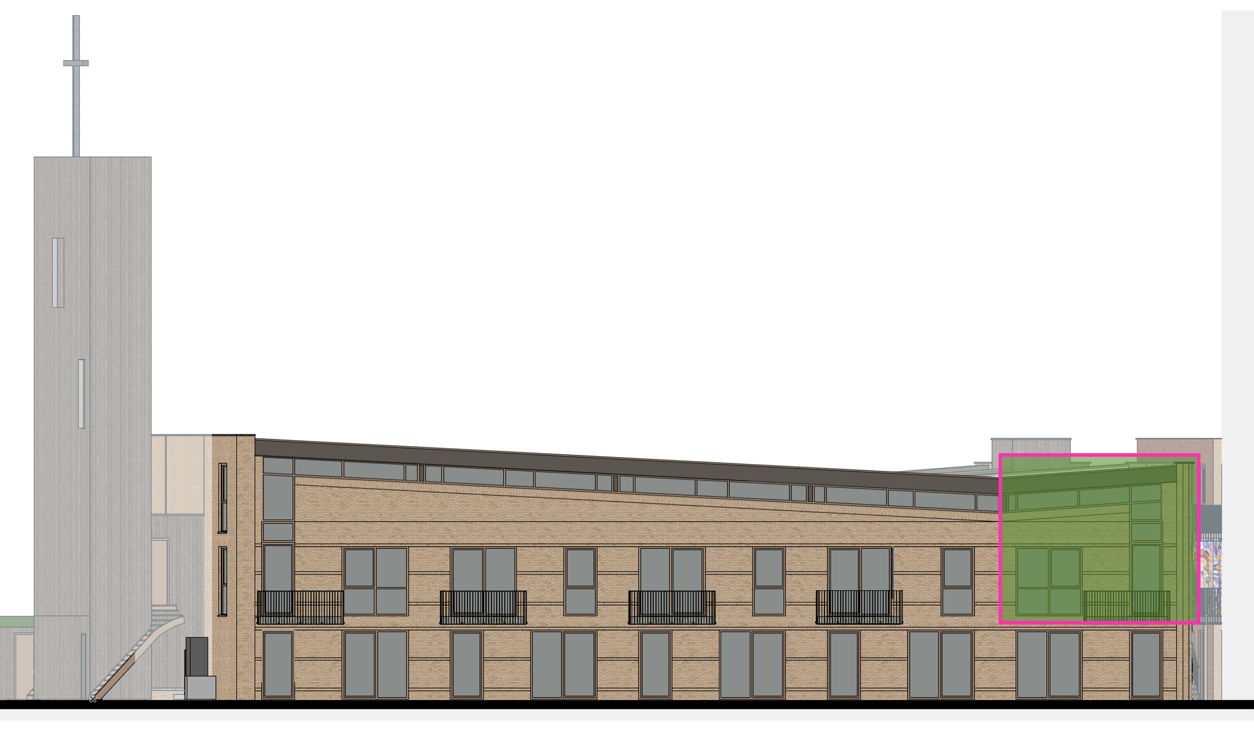 Gevelbeeld_Kerk - L - Appartement 23