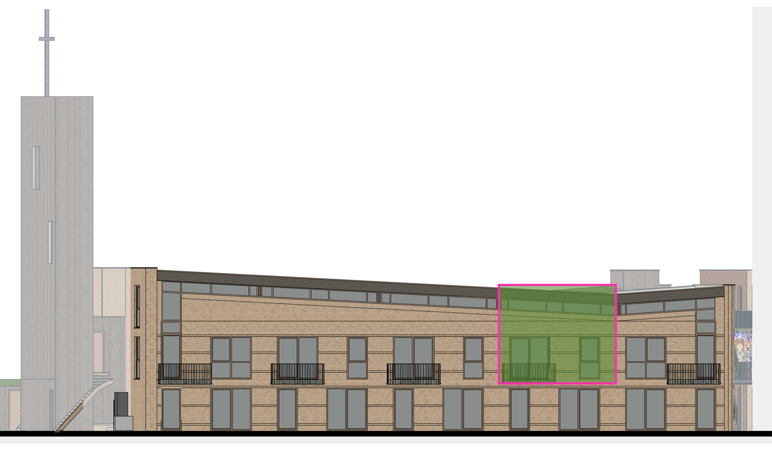 Gevelbeeld_Kerk - L - Appartement 24