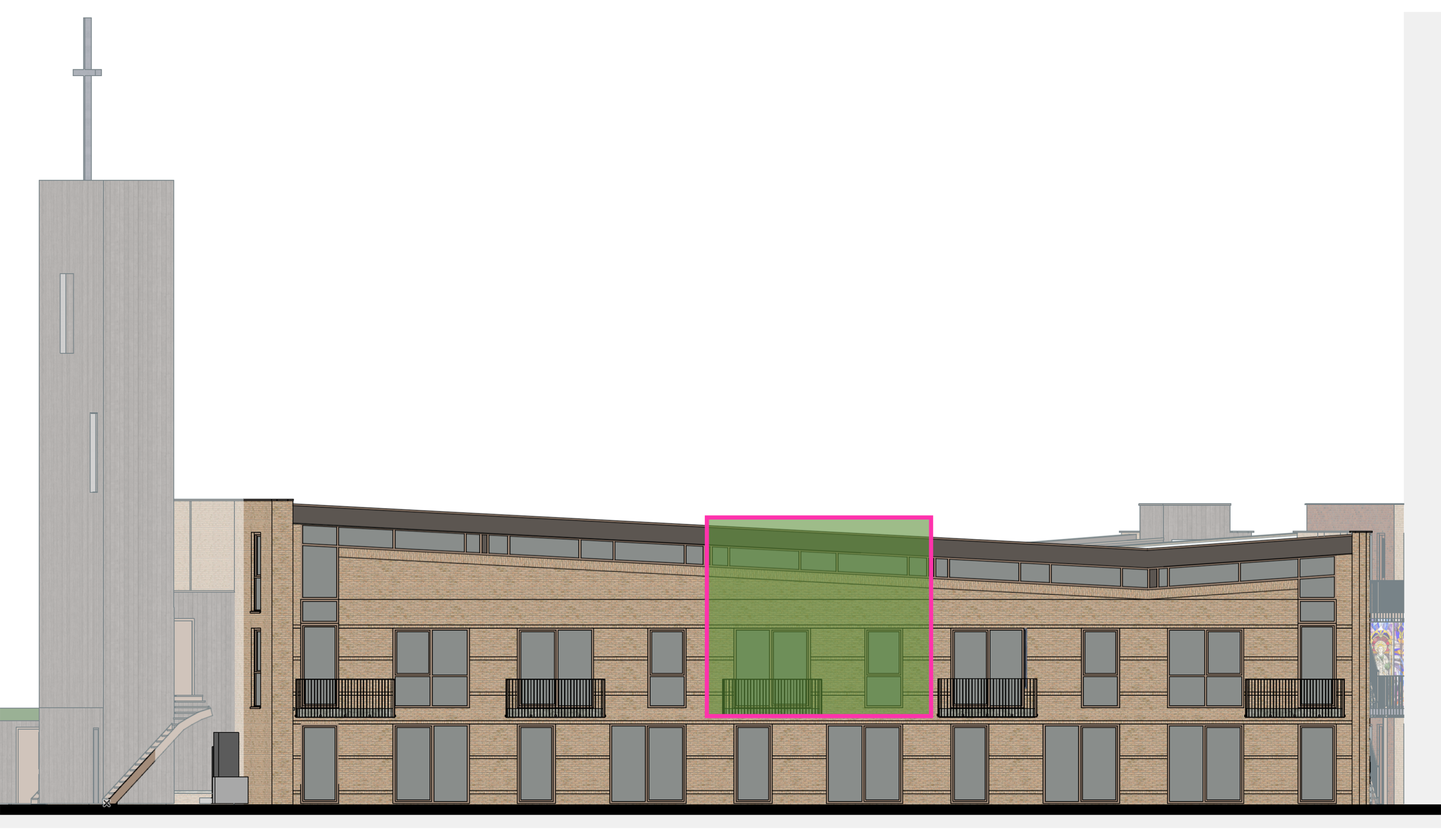 Gevelbeeld_Kerk - L - Appartement 25