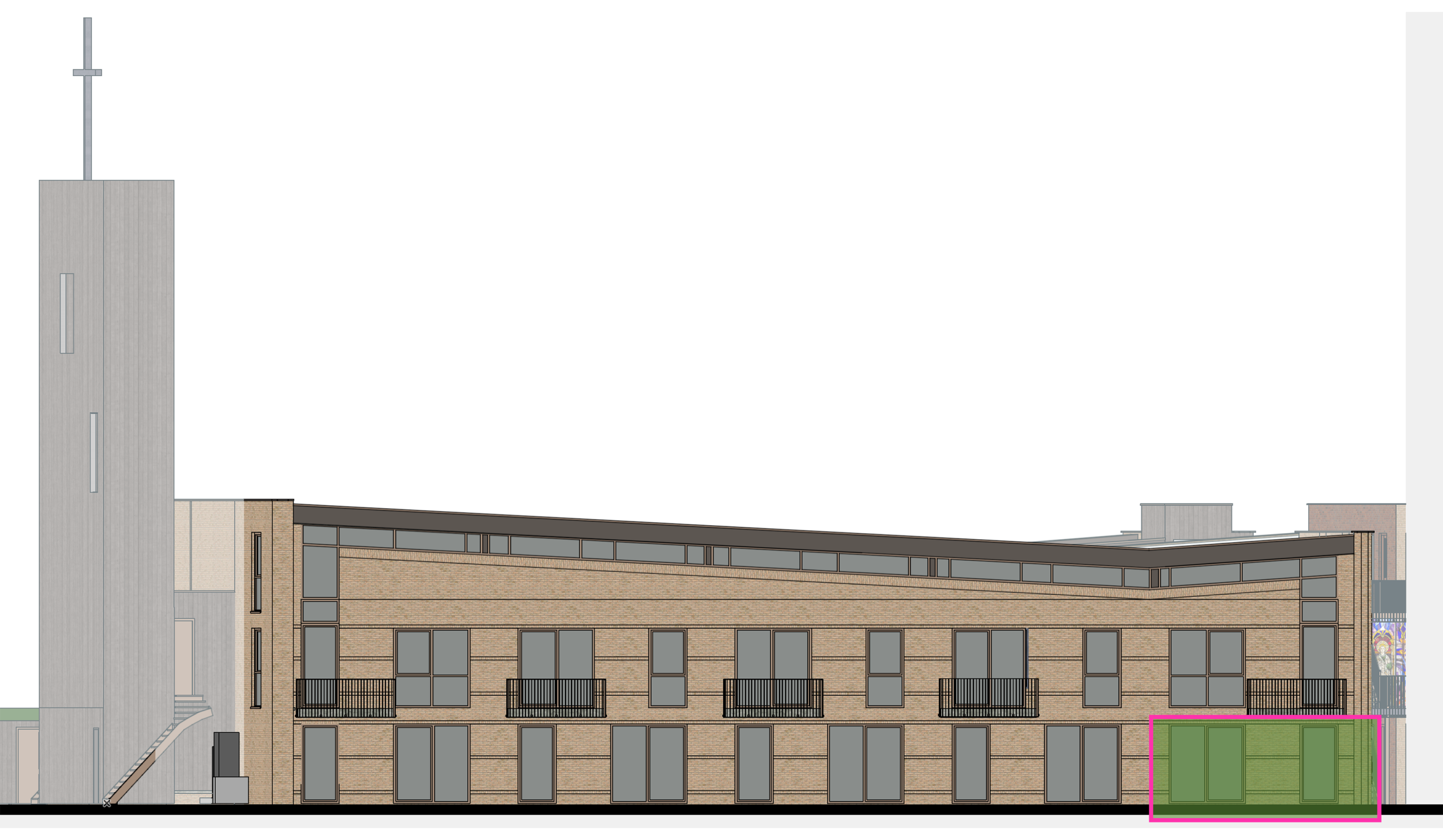 Gevelbeeld_Kerk - L - Appartement 7