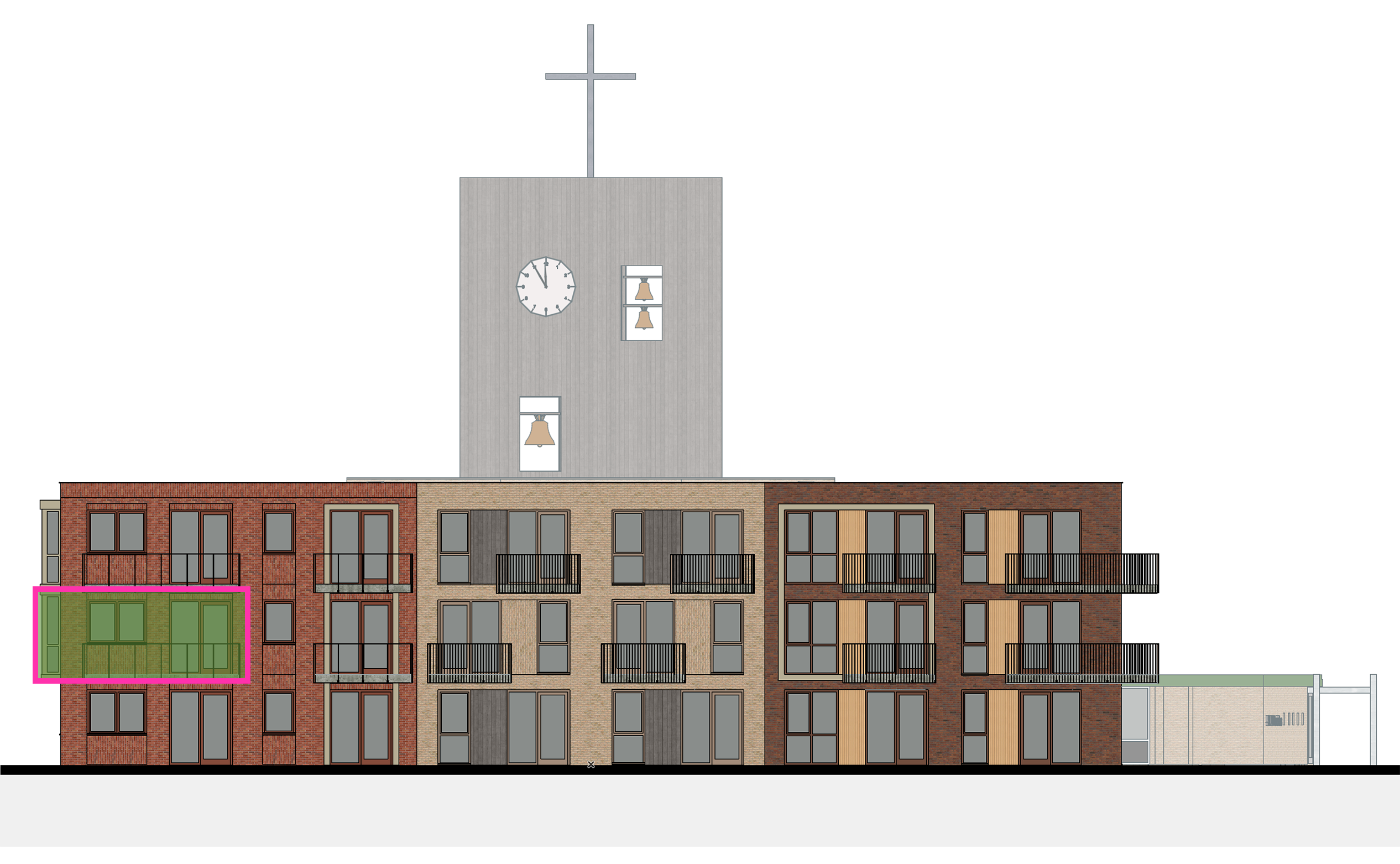 Gevelbeeld_Nieuwbouw - Appartement 22