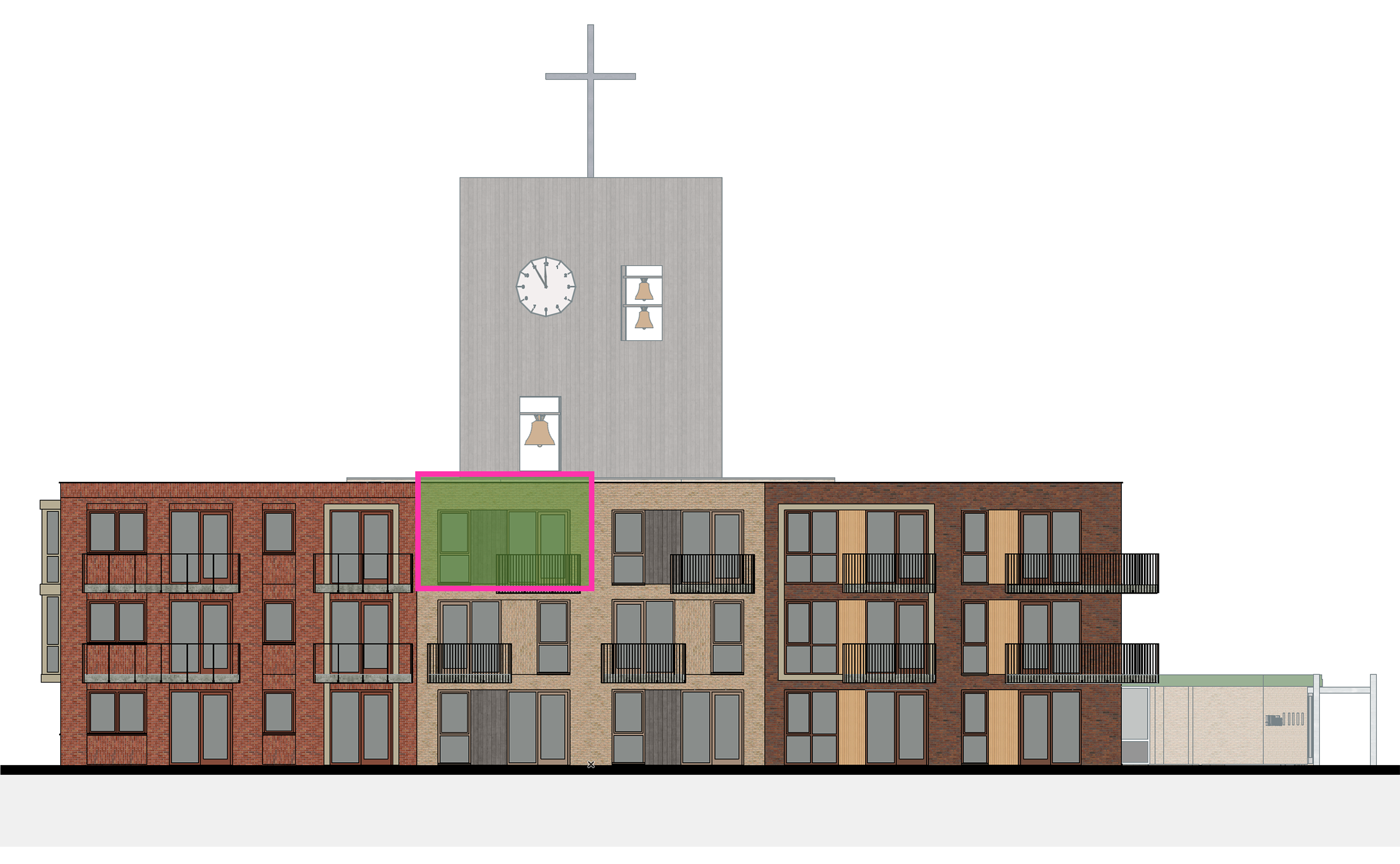 Gevelbeeld_Nieuwbouw - Appartement 33