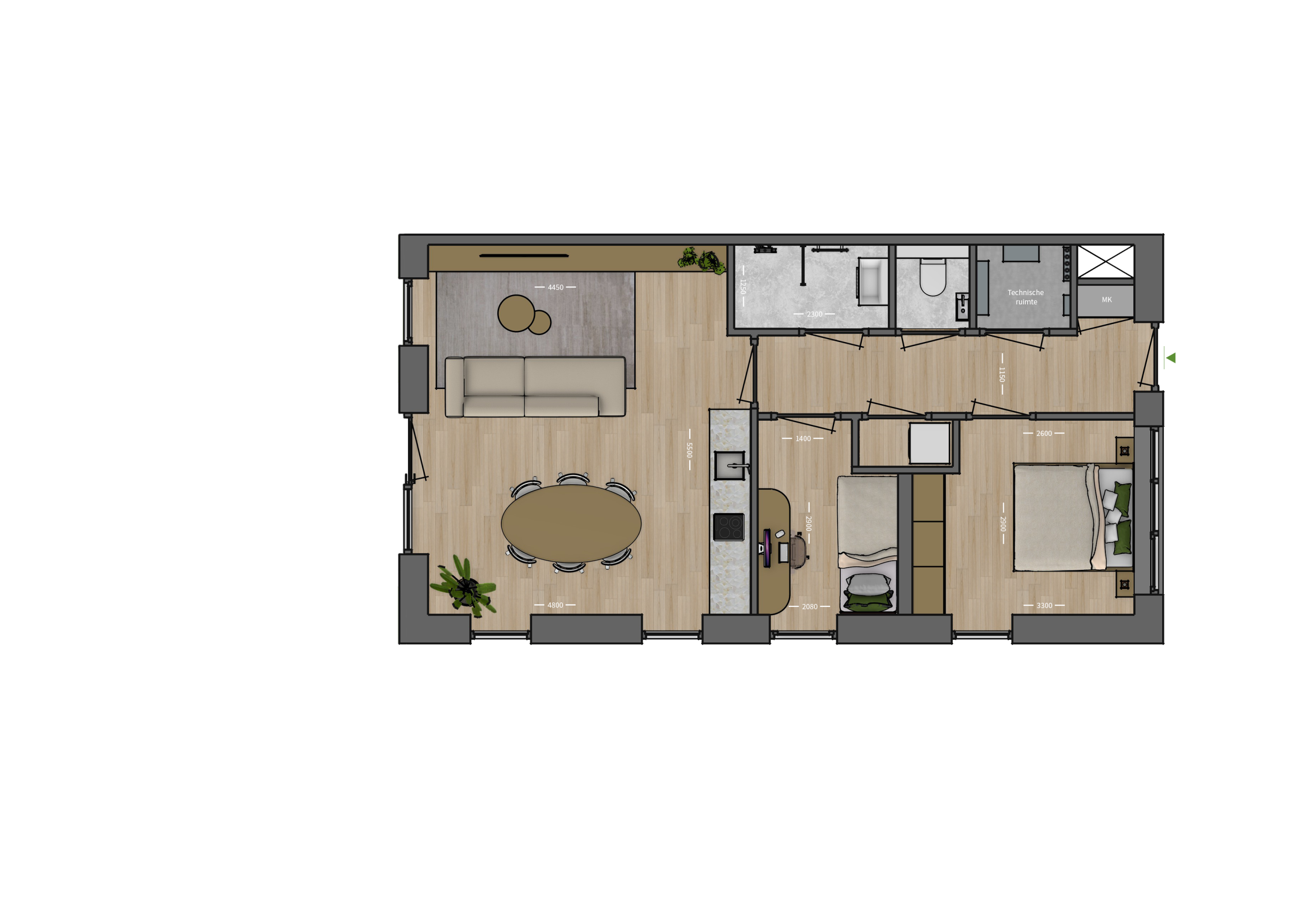 Plattegrond _ Appartement 1