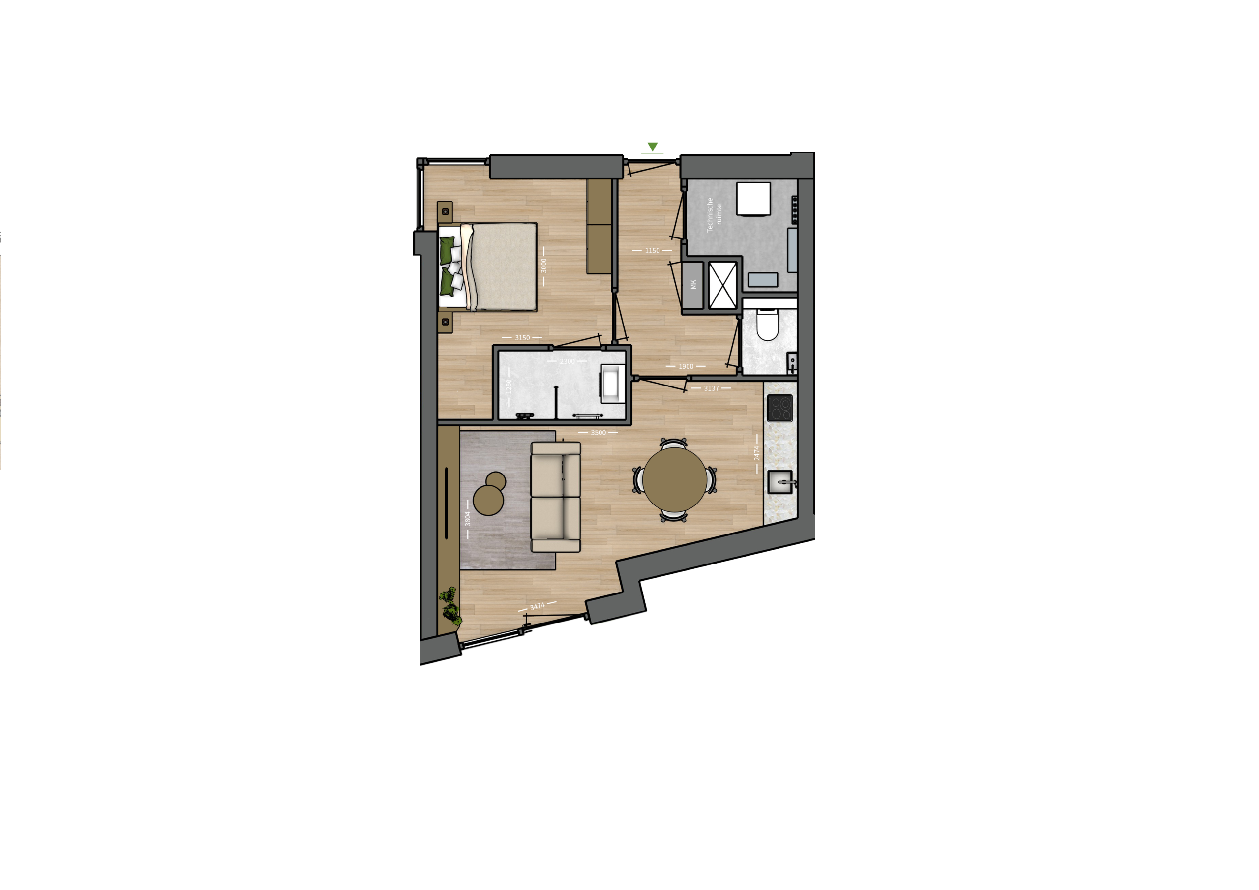 Plattegrond _ Appartement 13