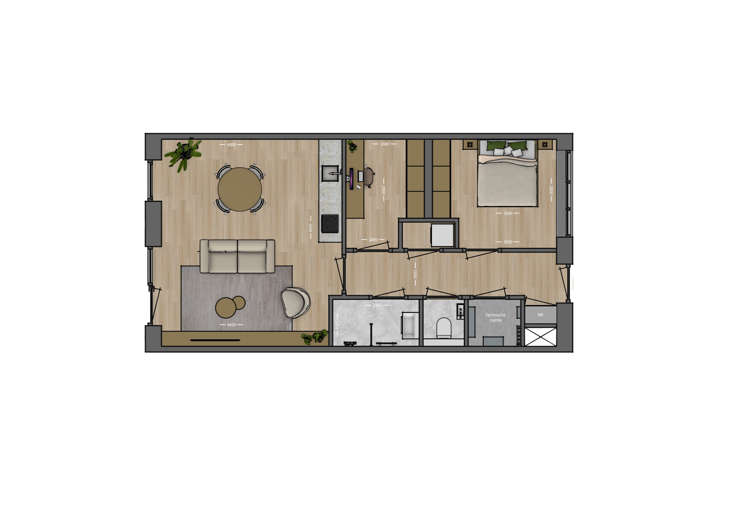 Plattegrond _ Appartement 21