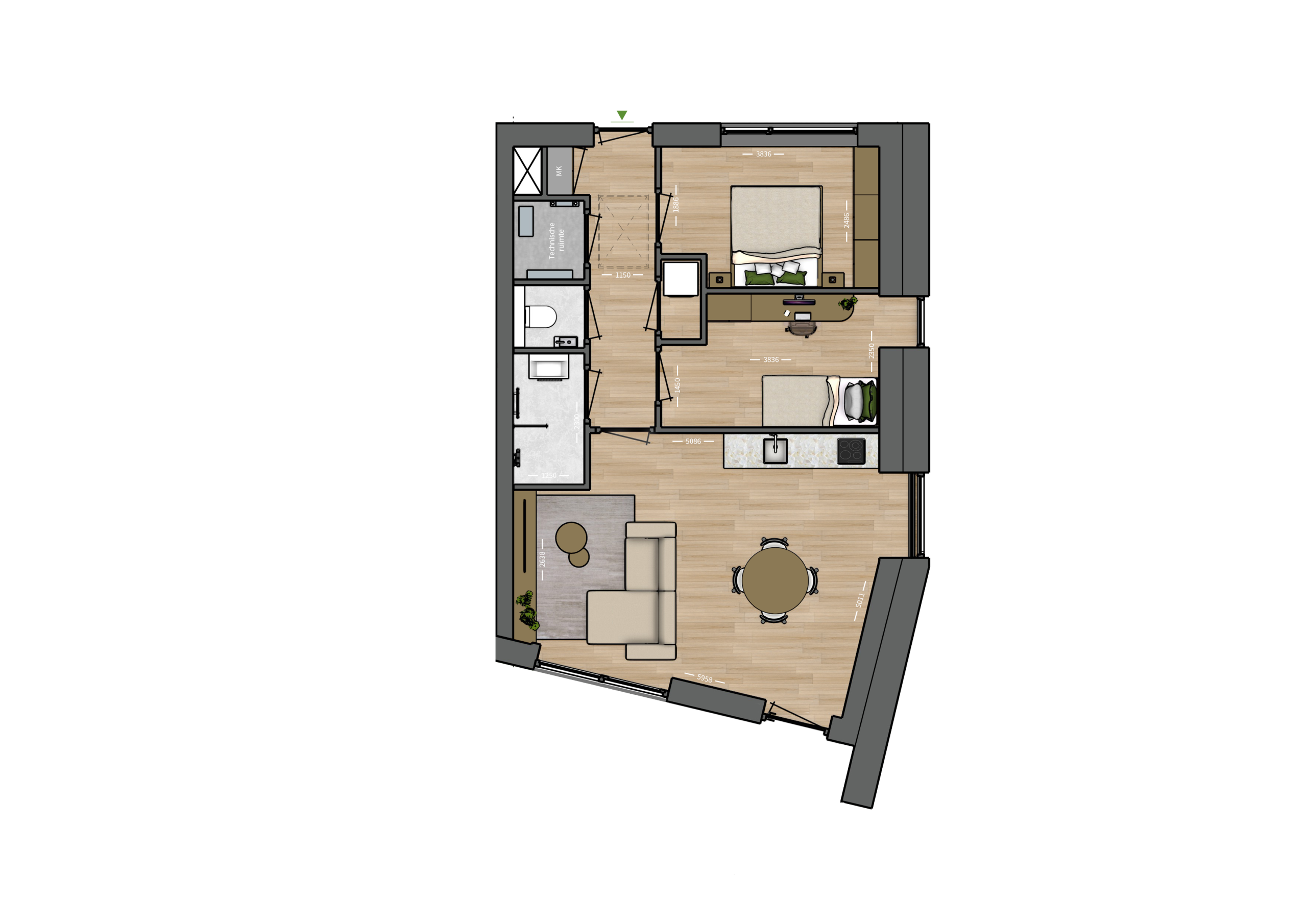 Plattegrond _ Appartement 23