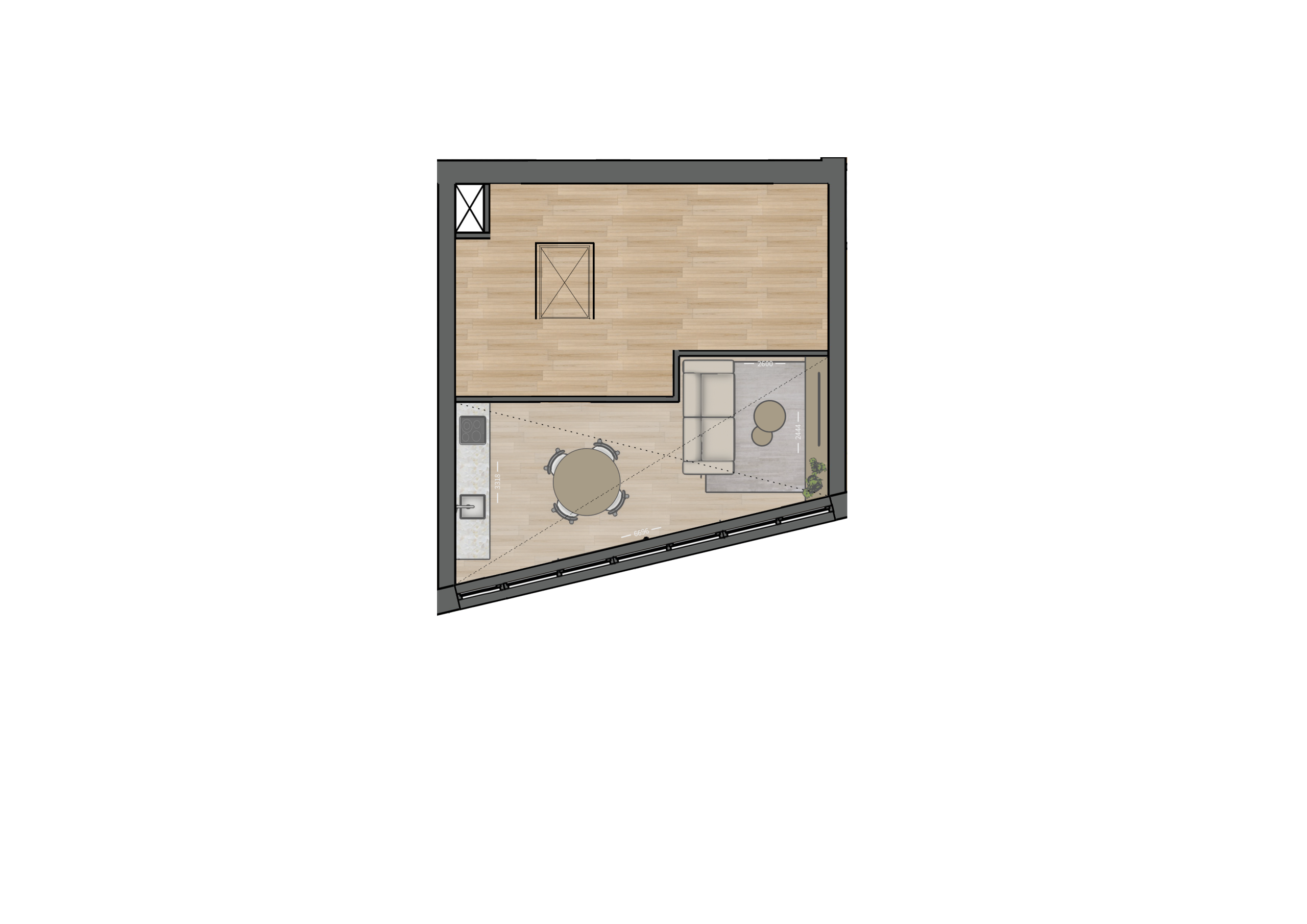 Plattegrond _ Appartement 28 - opbergzolder