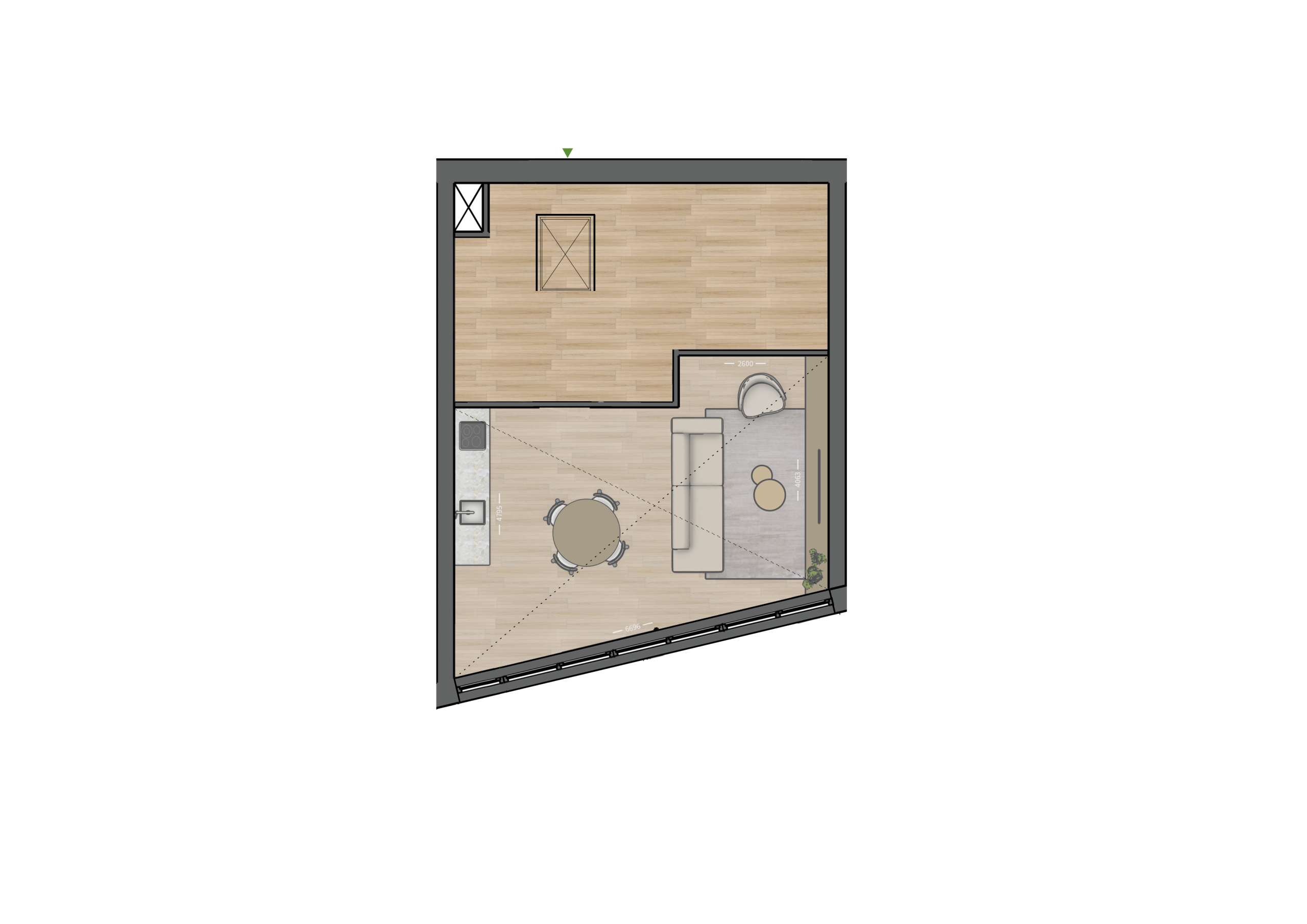 Plattegrond _ Appartement 29 - opbergzolder