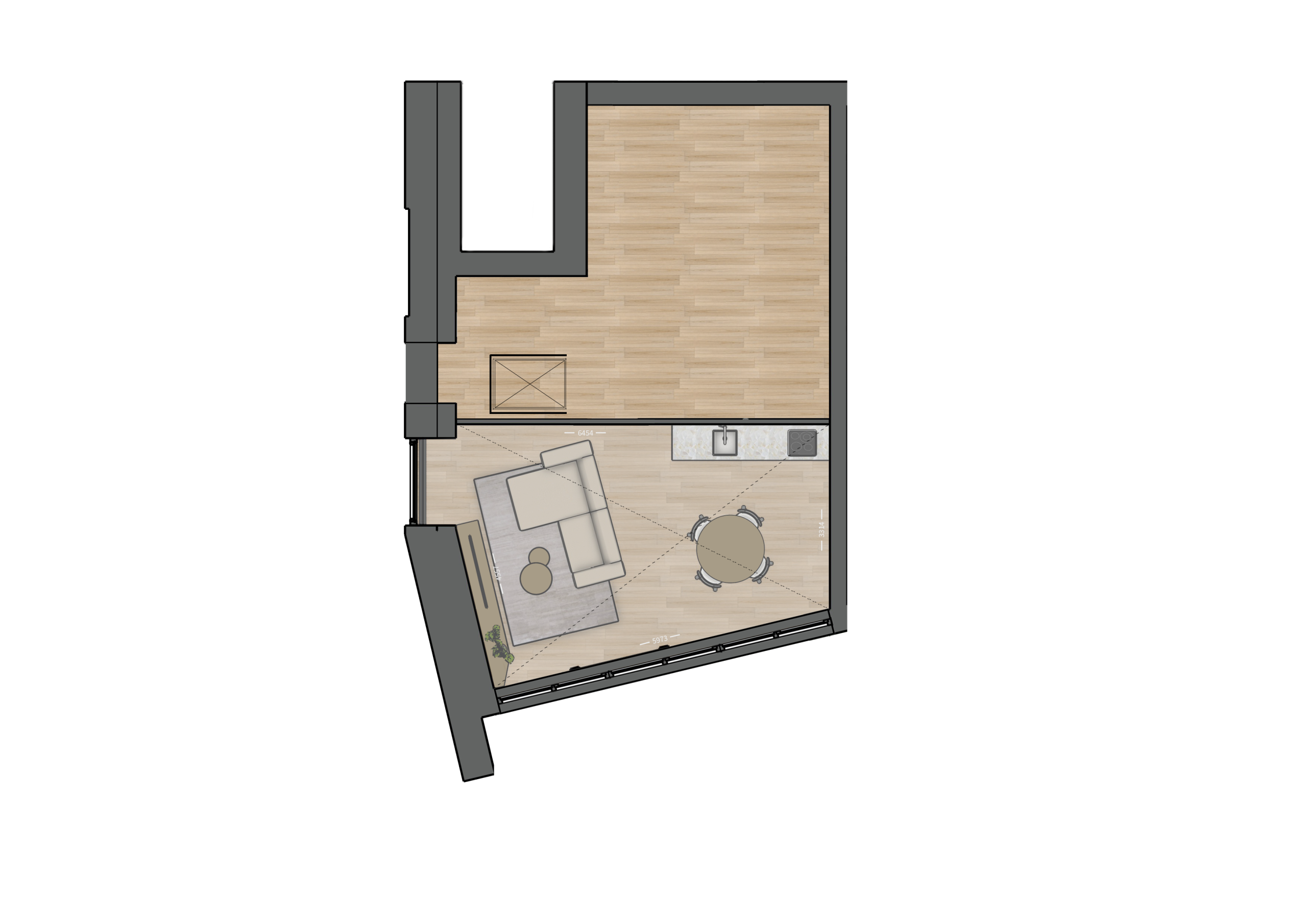 Plattegrond _ Appartement 30 - opbergzolder