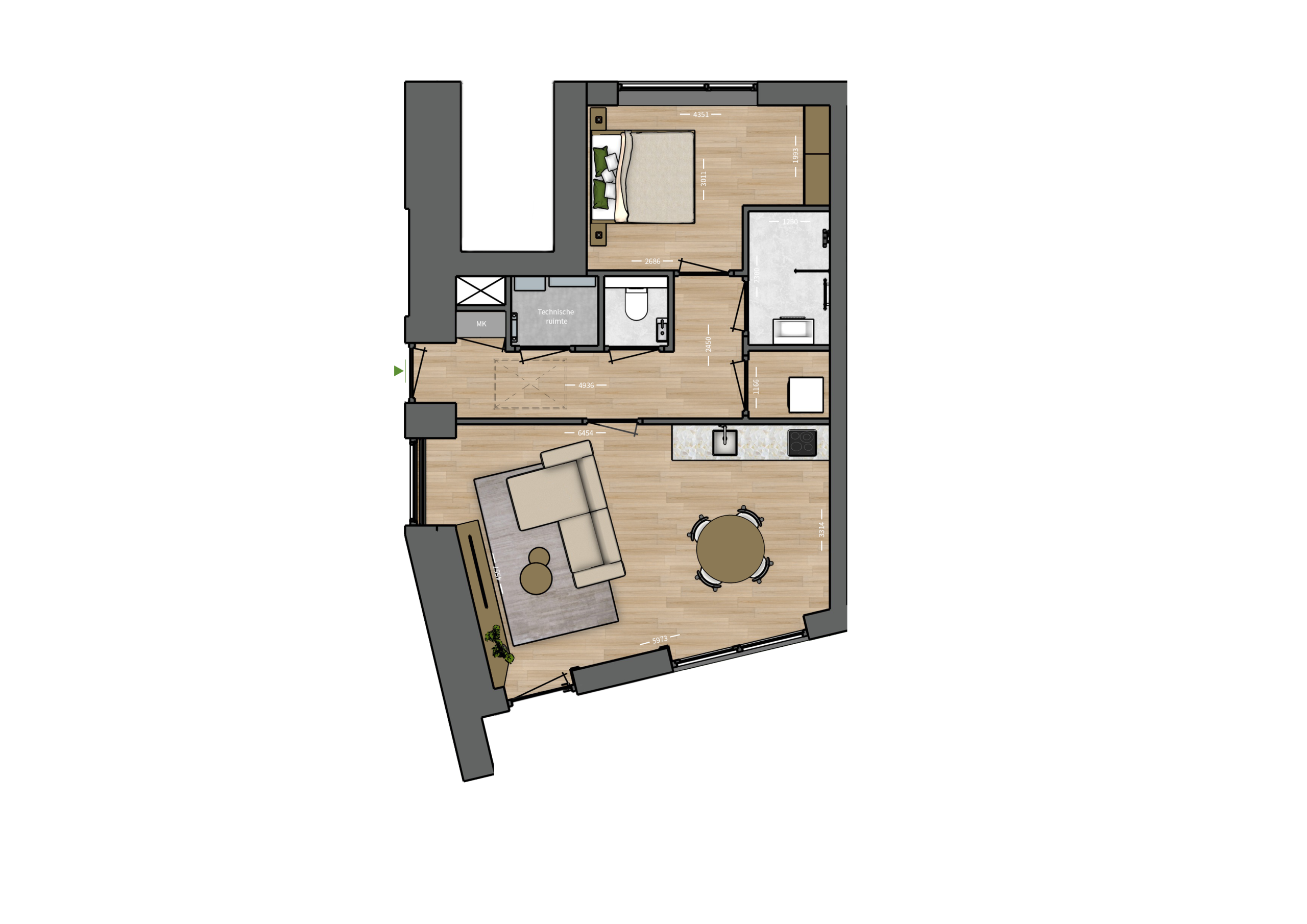 Plattegrond _ Appartement 30