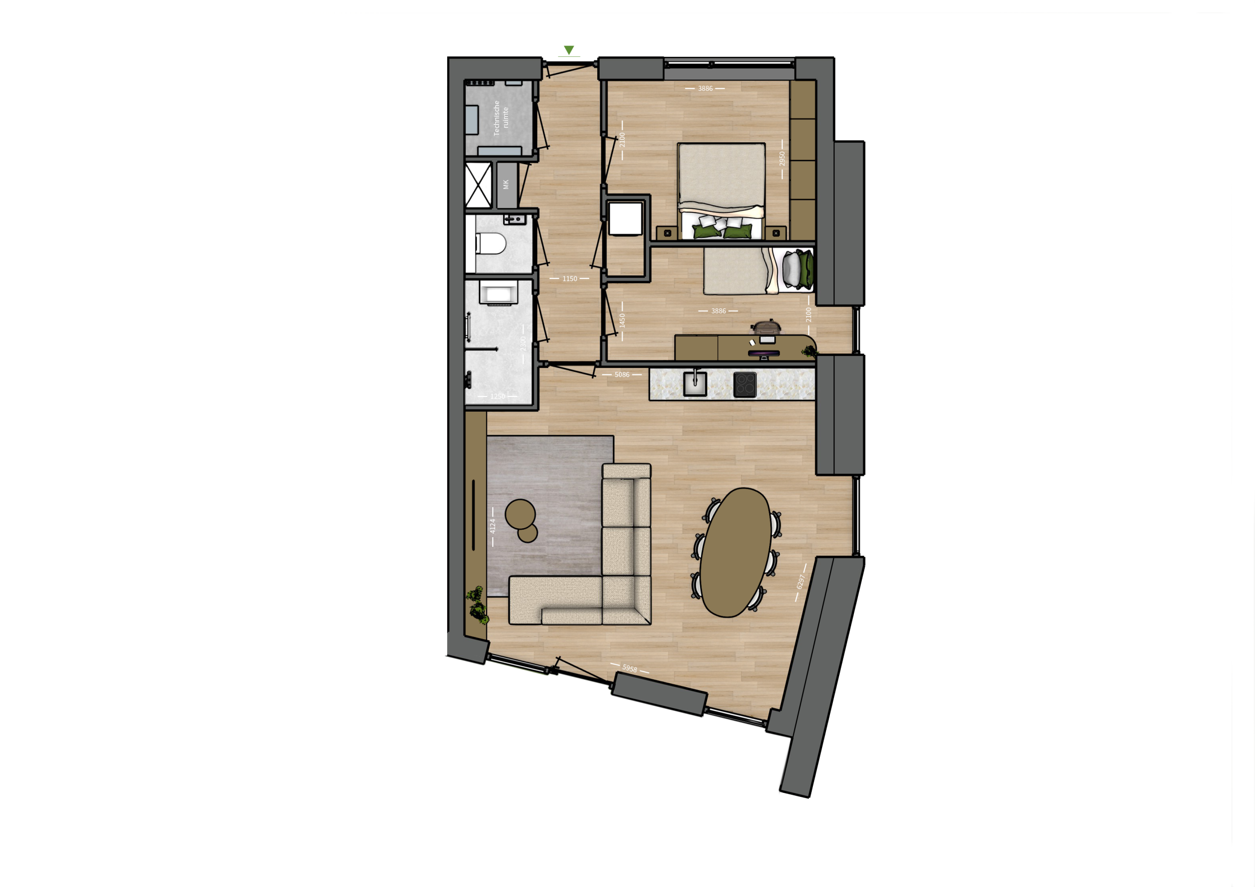 Plattegrond _ Appartement 7