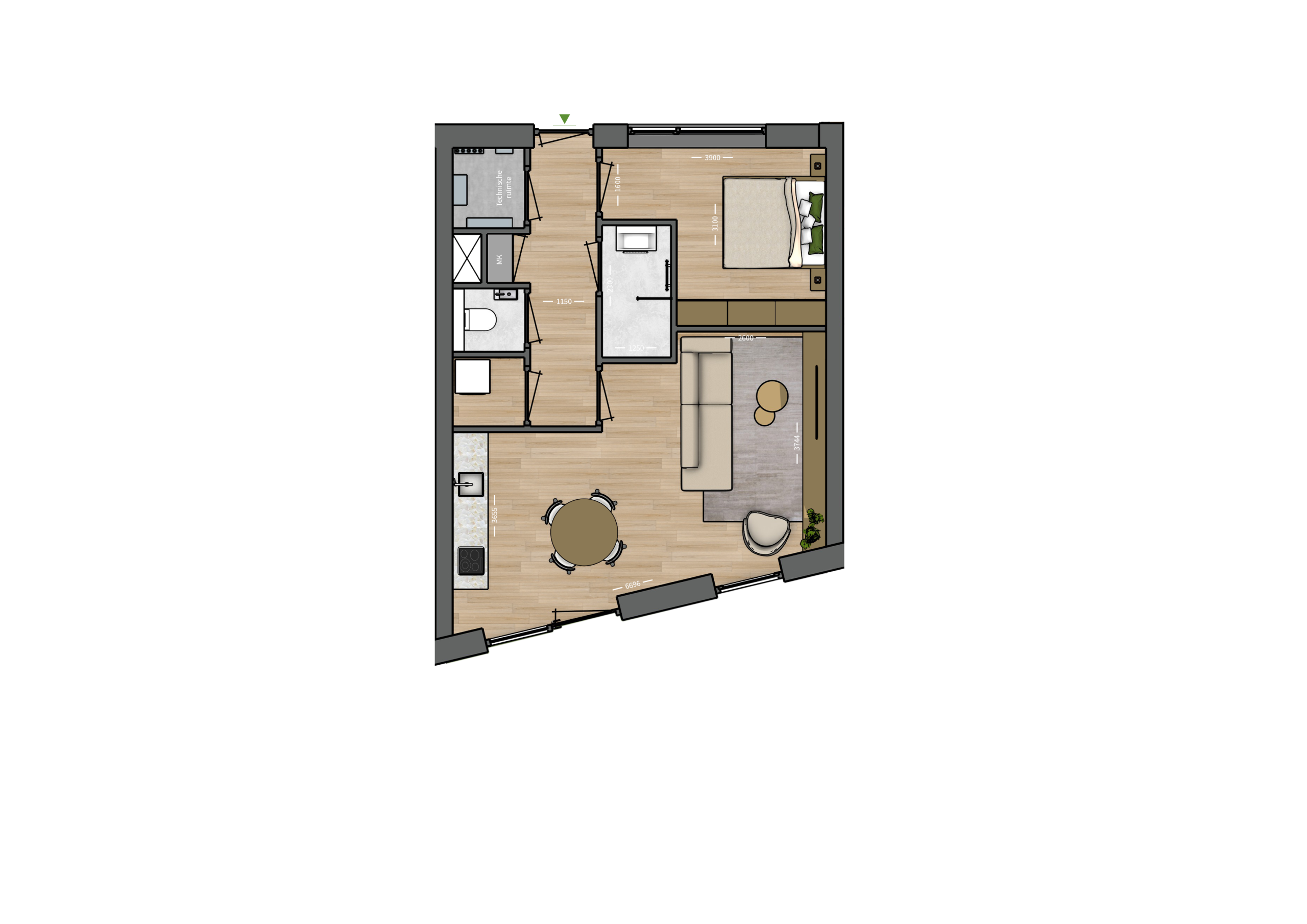 Plattegrond _ Appartement 9